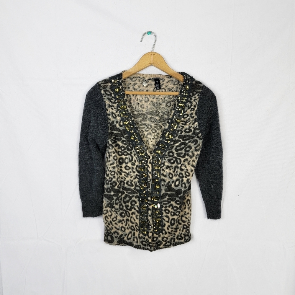 Women's Medium BKE Leopard Print Cardigan
